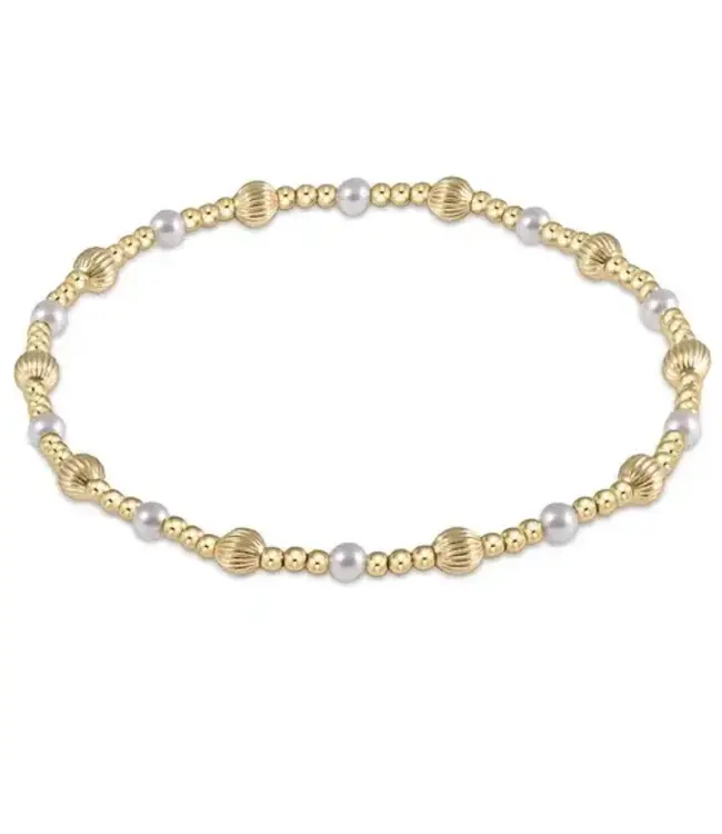 Enewton Dignity Sincerity Pattern 4mm Bead Bracelet Pearl