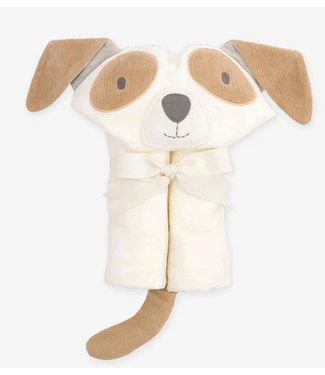 Elegant Baby Tan Puppy Hooded Baby Bath Wrap