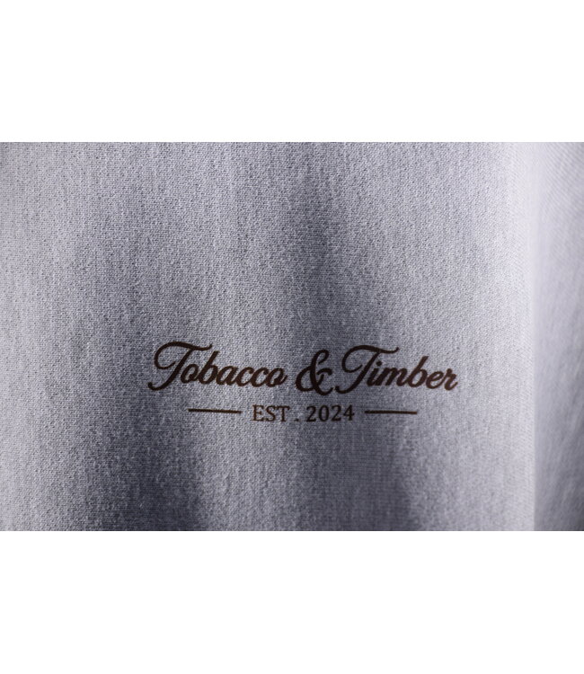 Tobacco & Timber Heather Grey Crew Sweatshirt