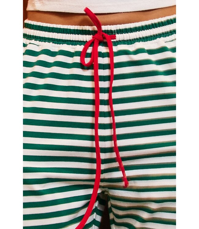 Annie Green Wide Leg Striped Pants