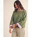 Margaret Olive Contrast Cuff Sweater