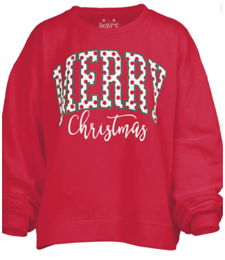 Janise Red Merry Little Dots Fleece Sweatshirt