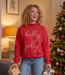 Holly Jolly Red Fleece Sweatshirt