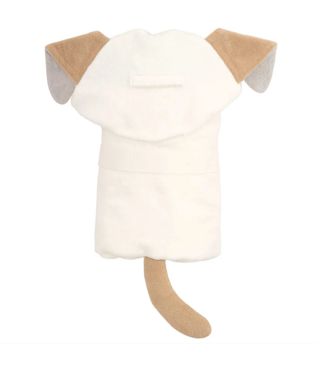 Tan Puppy Hooded Baby Bath Wrap