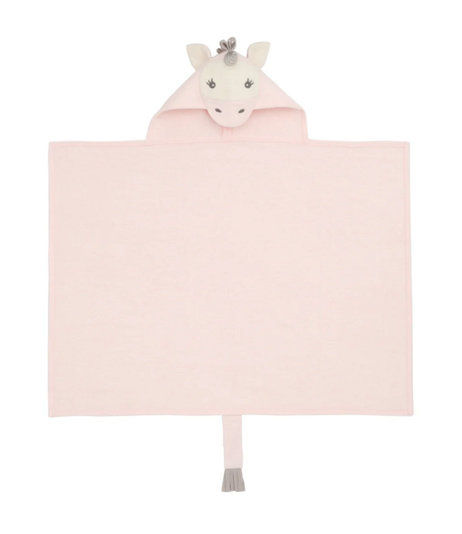 Pink Unicorn Hooded Baby Bath Wrap