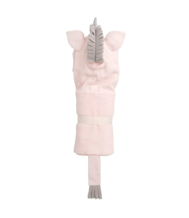 Pink Unicorn Hooded Baby Bath Wrap