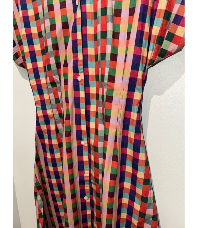 Sabrina Multi Check Midi Dress