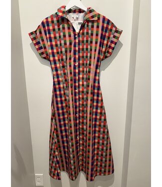 TCEC Sabrina Multi Check Midi Dress