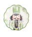 Green Nutcracker Dessert Plate