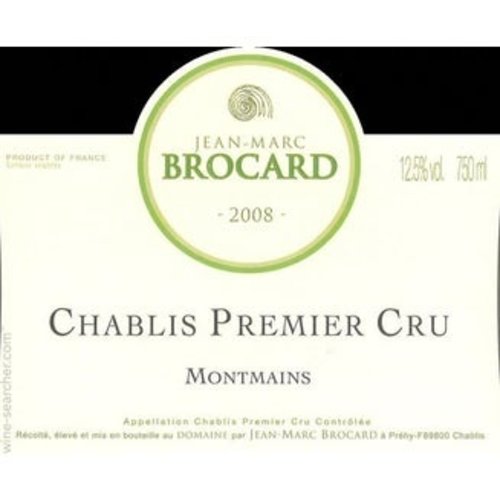 2018 Jean-Marc Brocard Chablis 1er Cru Montmains 750ml 2018 Jean-Marc Brocard Chablis 1er Cru Montmains 750ml