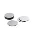 Round Luster Felt-Backed Coasters in Silver