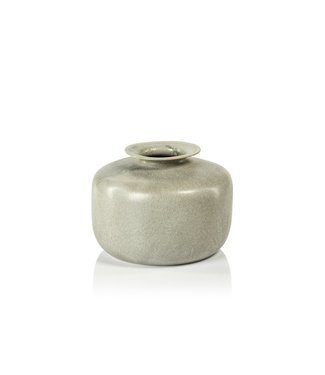Zodax Nagano Stoneware Squat Vase 10.5x8