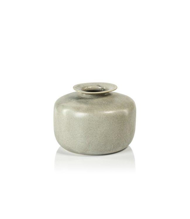 Nagano Stoneware Squat Vase 10.5x8