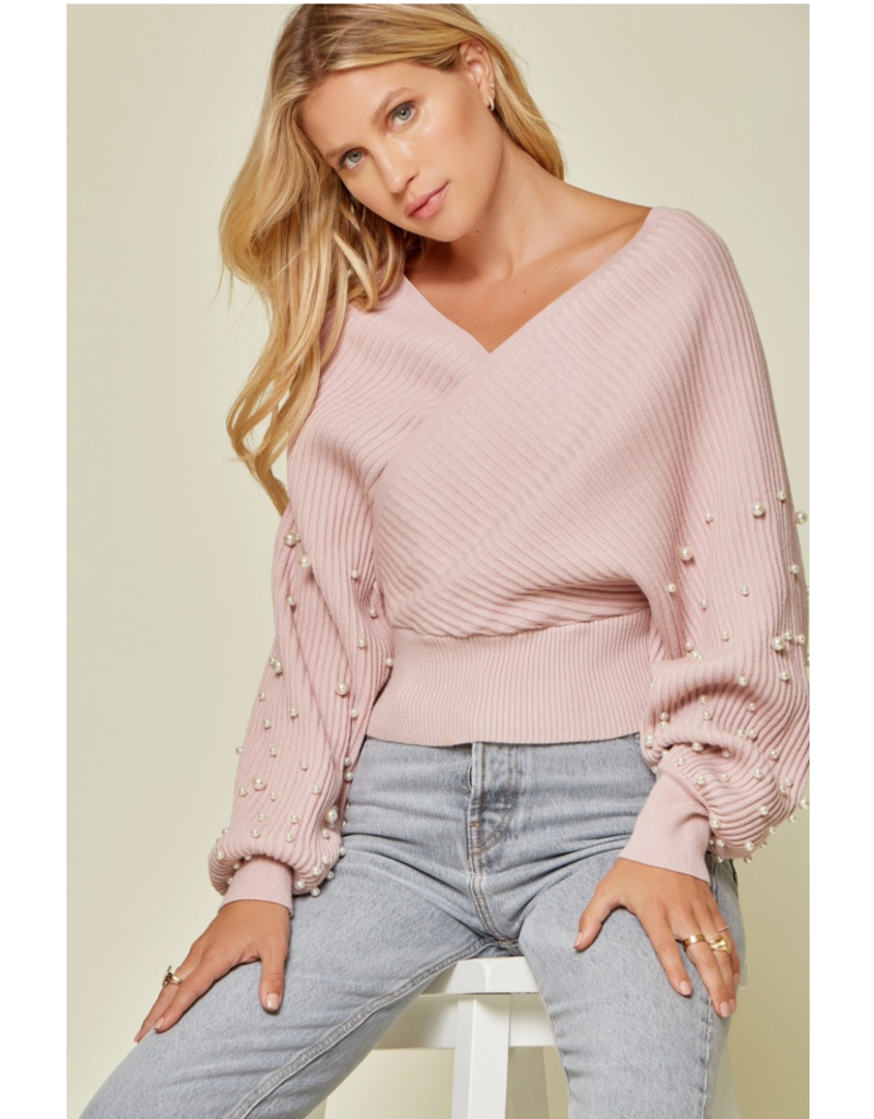 Andree by Unit Sweater w/Pearls