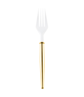 Sophistiplate Cocktail Fork White/Gold
