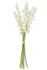 K&K Interiors 17" White Real Touch Lily of The Valley Bundle