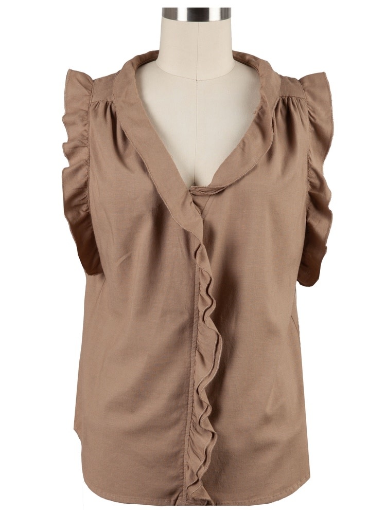 Kennedy-Sleeveless Blouse - Red Potato 