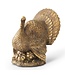 17 Inch Resin Antique Gold Turkey