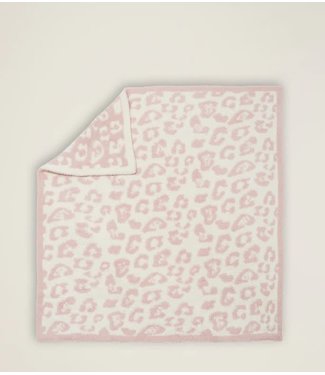 Barefoot Dreams CozyChic® Barefoot in the Wild® Baby Blanket Dusty Rose/Cream