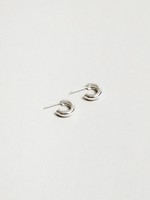 Abbie Small Hoops in Silver