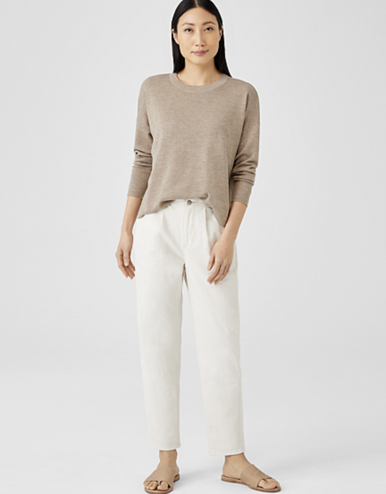 Eileen Fisher Ankle Jeans with Pleats