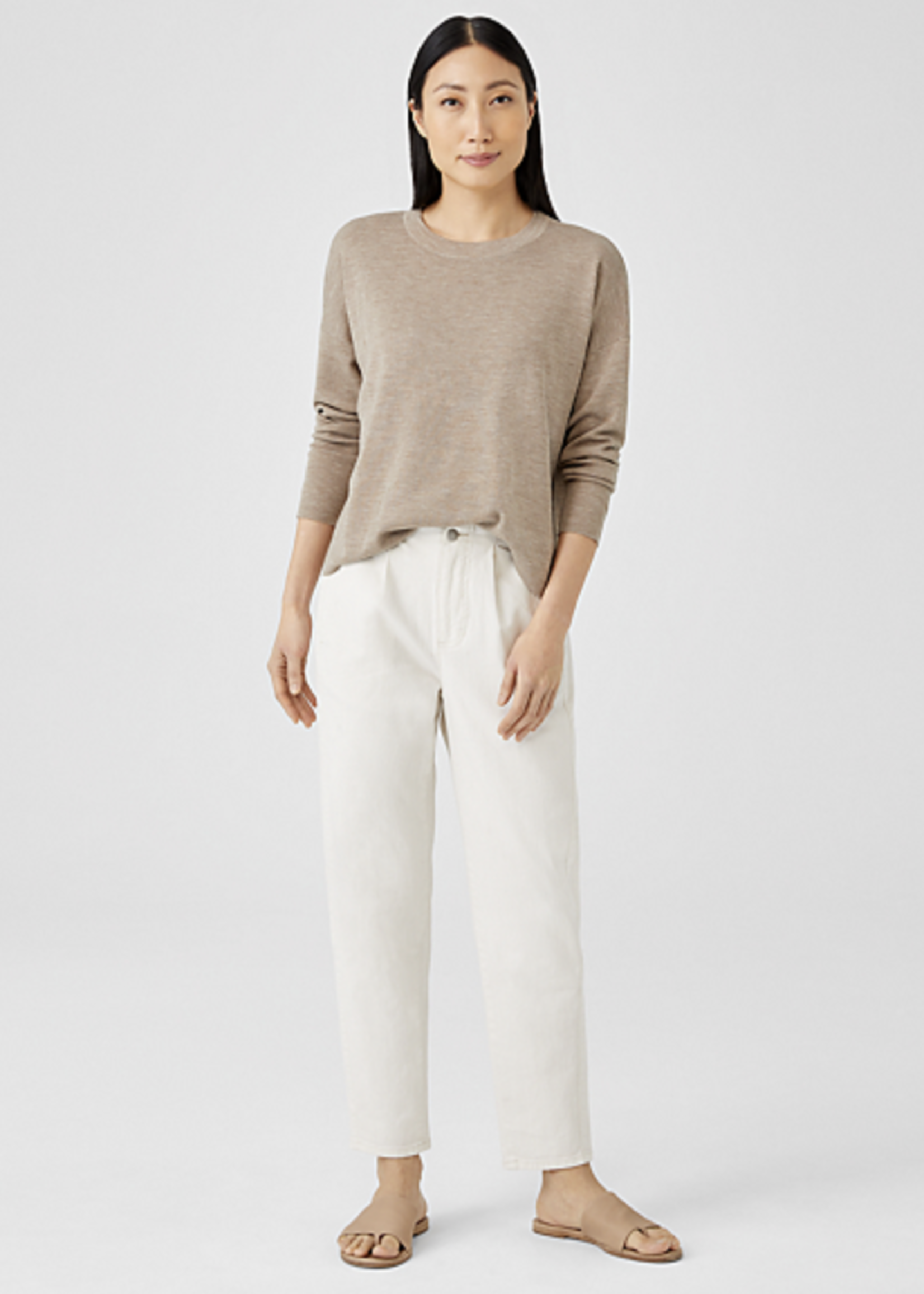 Eileen Fisher Ankle Jeans with Pleats