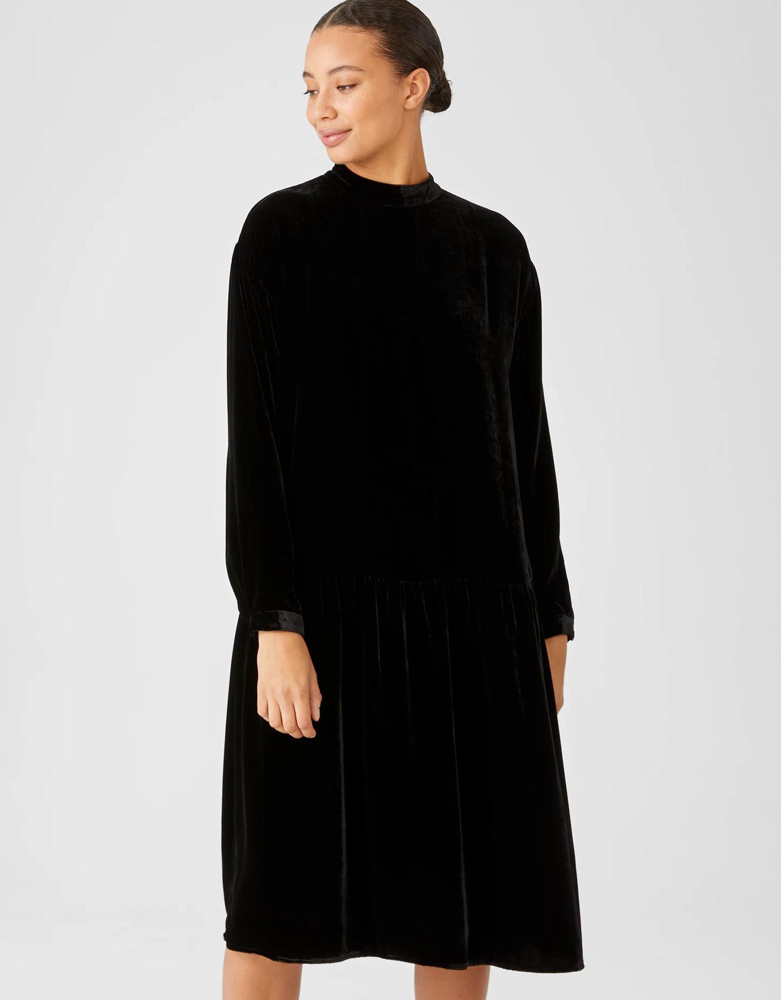 Eileen Fisher Robe noir en velours