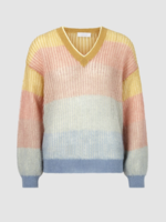 Rich & Royal V-Neck Colorful Knit