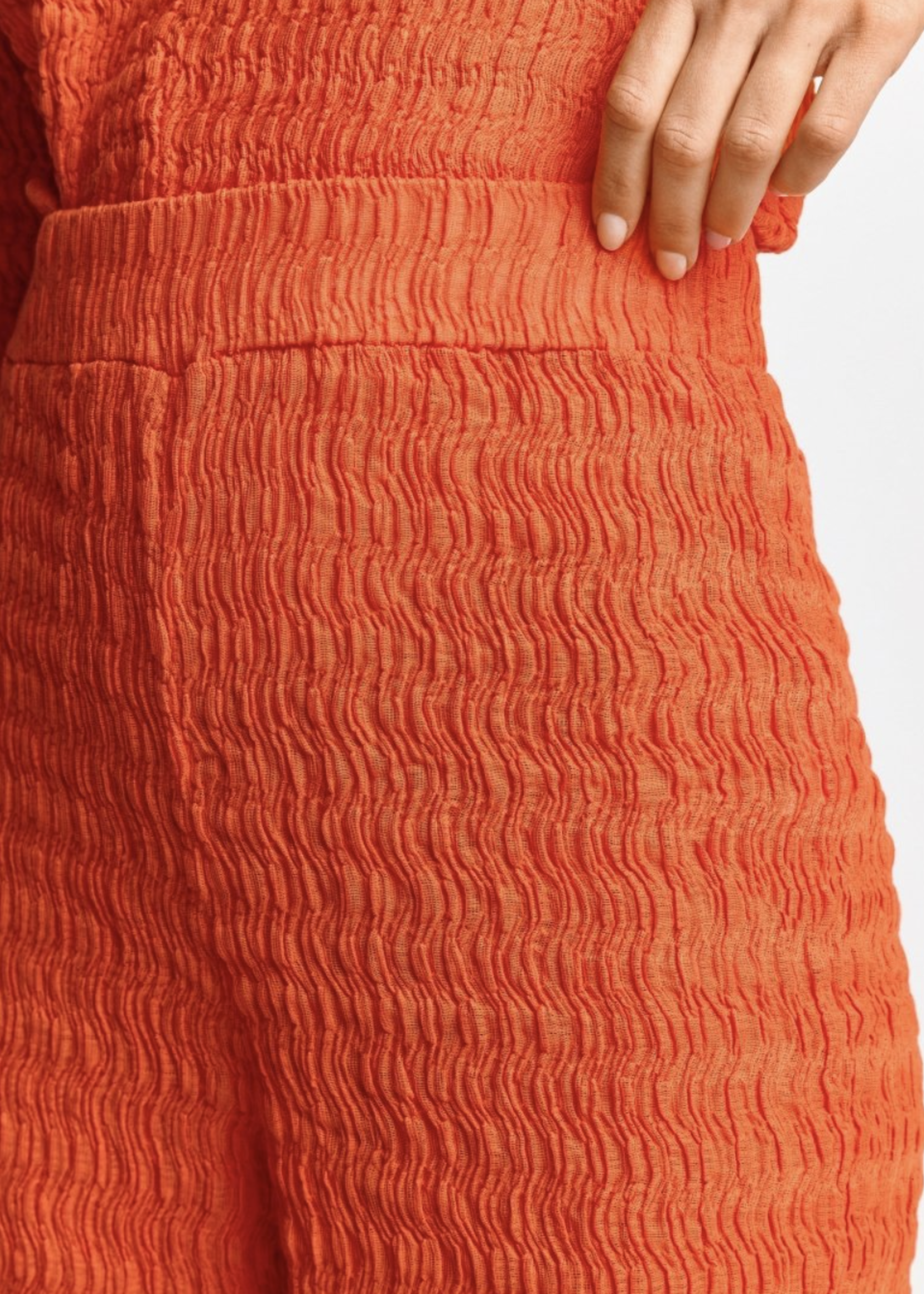 Crinkle Straight Leg Pant