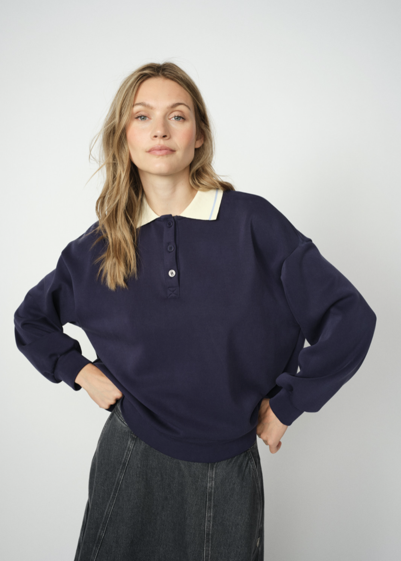 Mos Mosh Vada Polo Sweatshirt