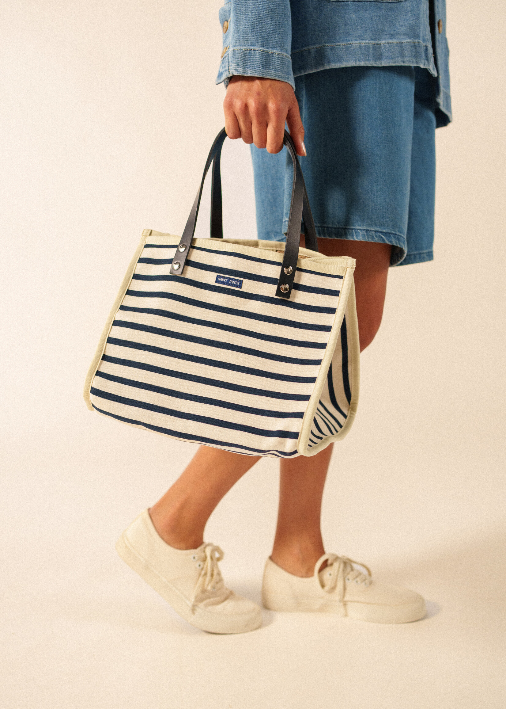 Saint James Sac Carré rayé