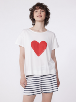 Petit Bateau Pyjacourt Coeur et Short rayé