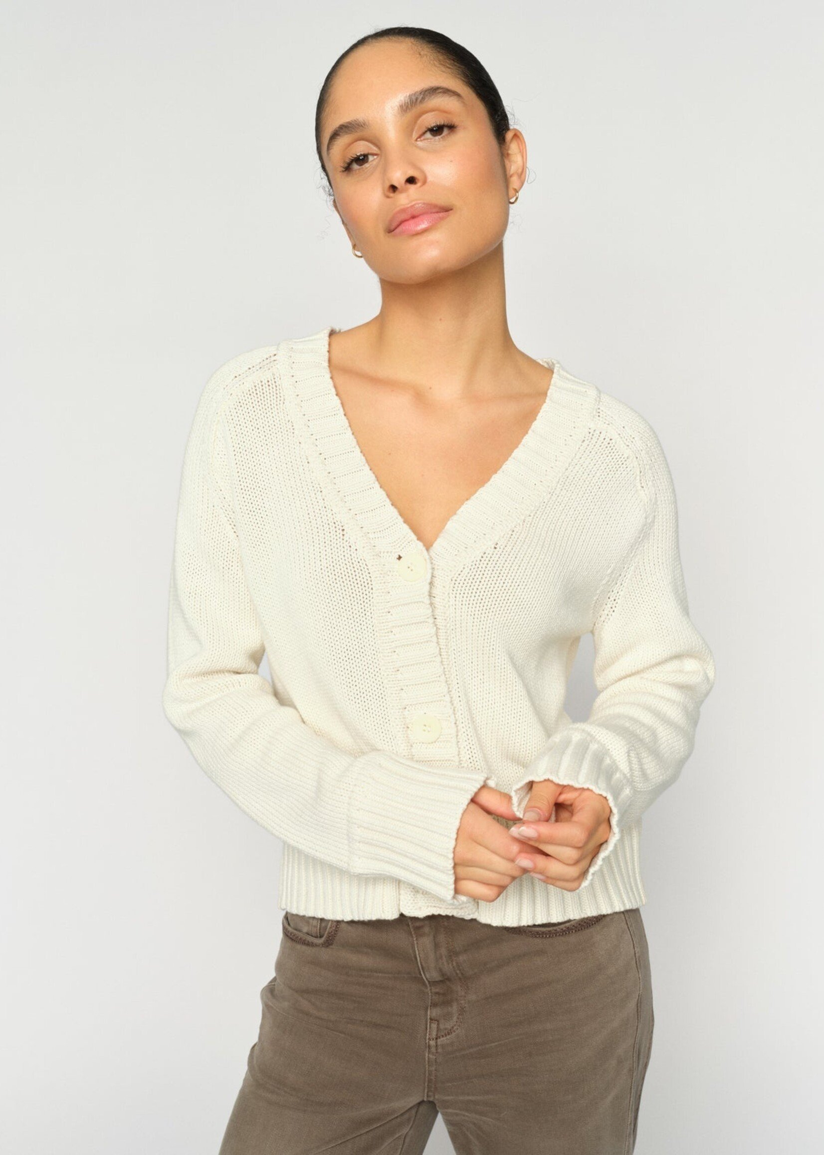 Mos Mosh Rola Bine V-Neck Knit Cardigan