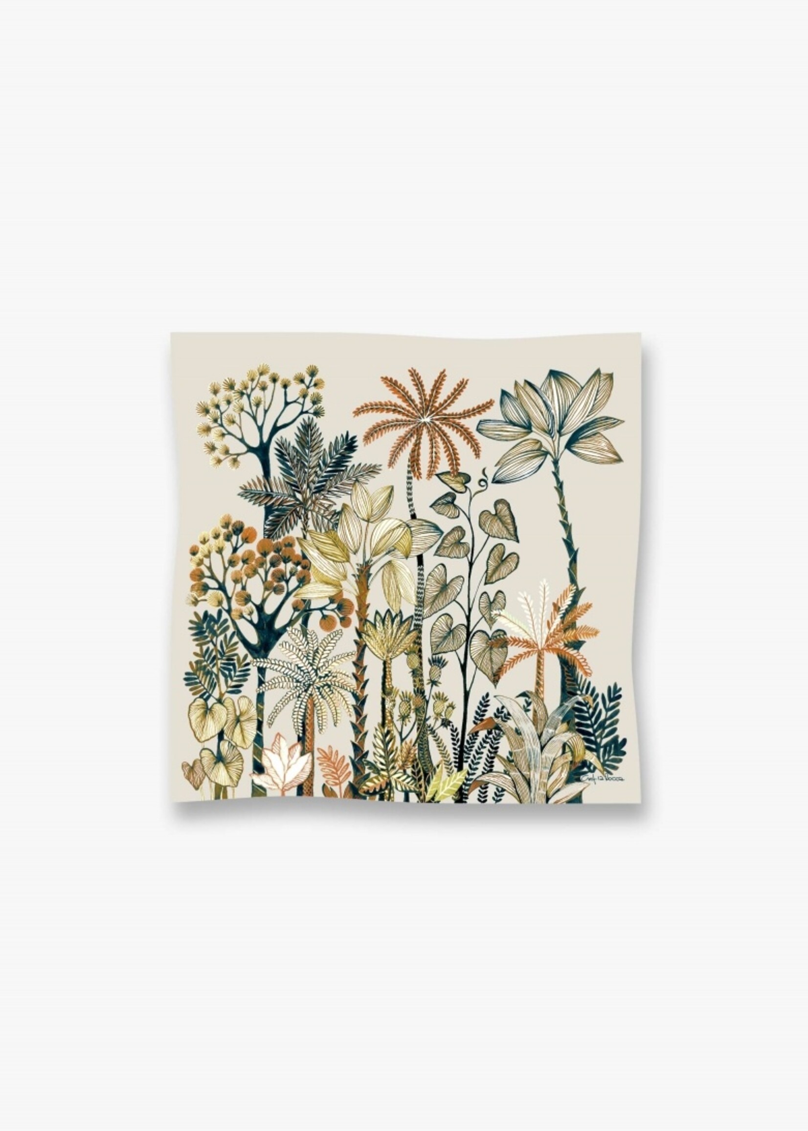 Cinzia Rocca Grand Carré de soie fleuris