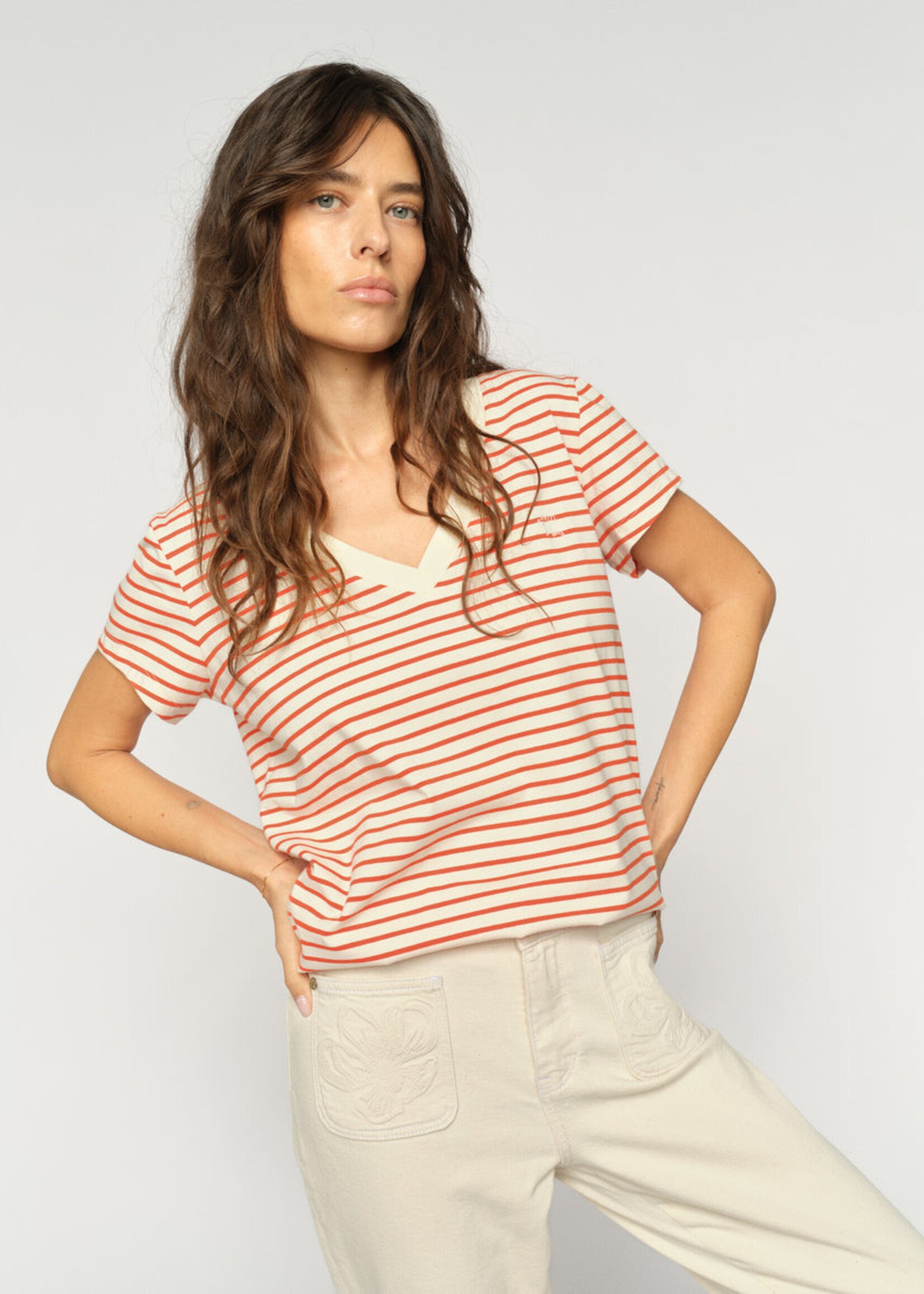 Mos Mosh Kala V-ss Stripe Tee