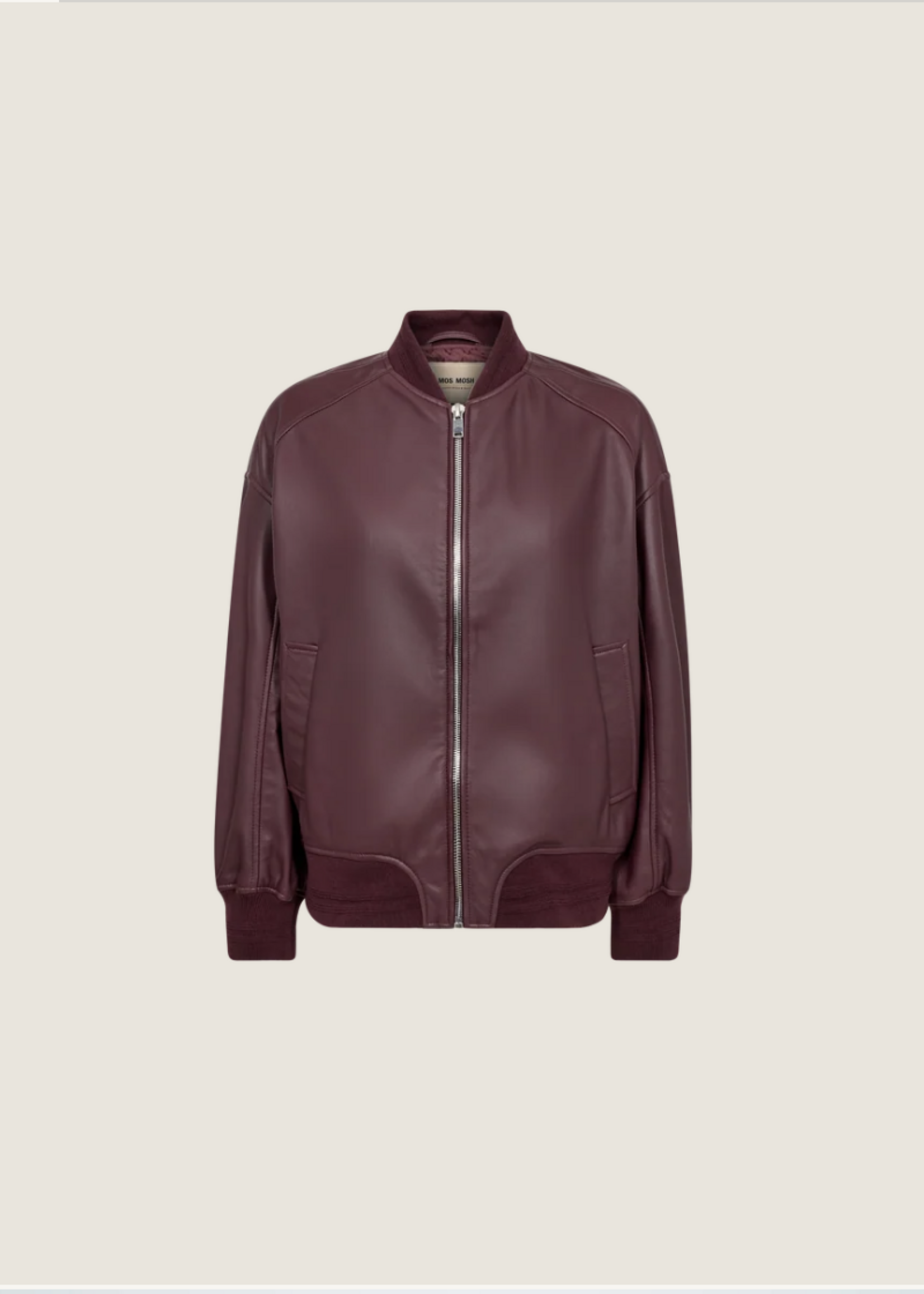 Mos Mosh Ruby Leather Bomber Jacket