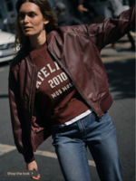 Mos Mosh Ruby Leather Bomber Jacket
