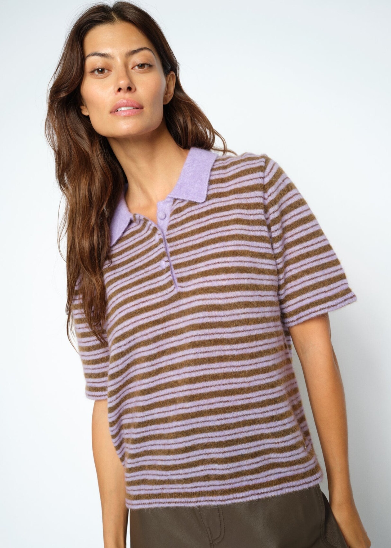 Mos Mosh Milvi SS Stripe Polo Knit