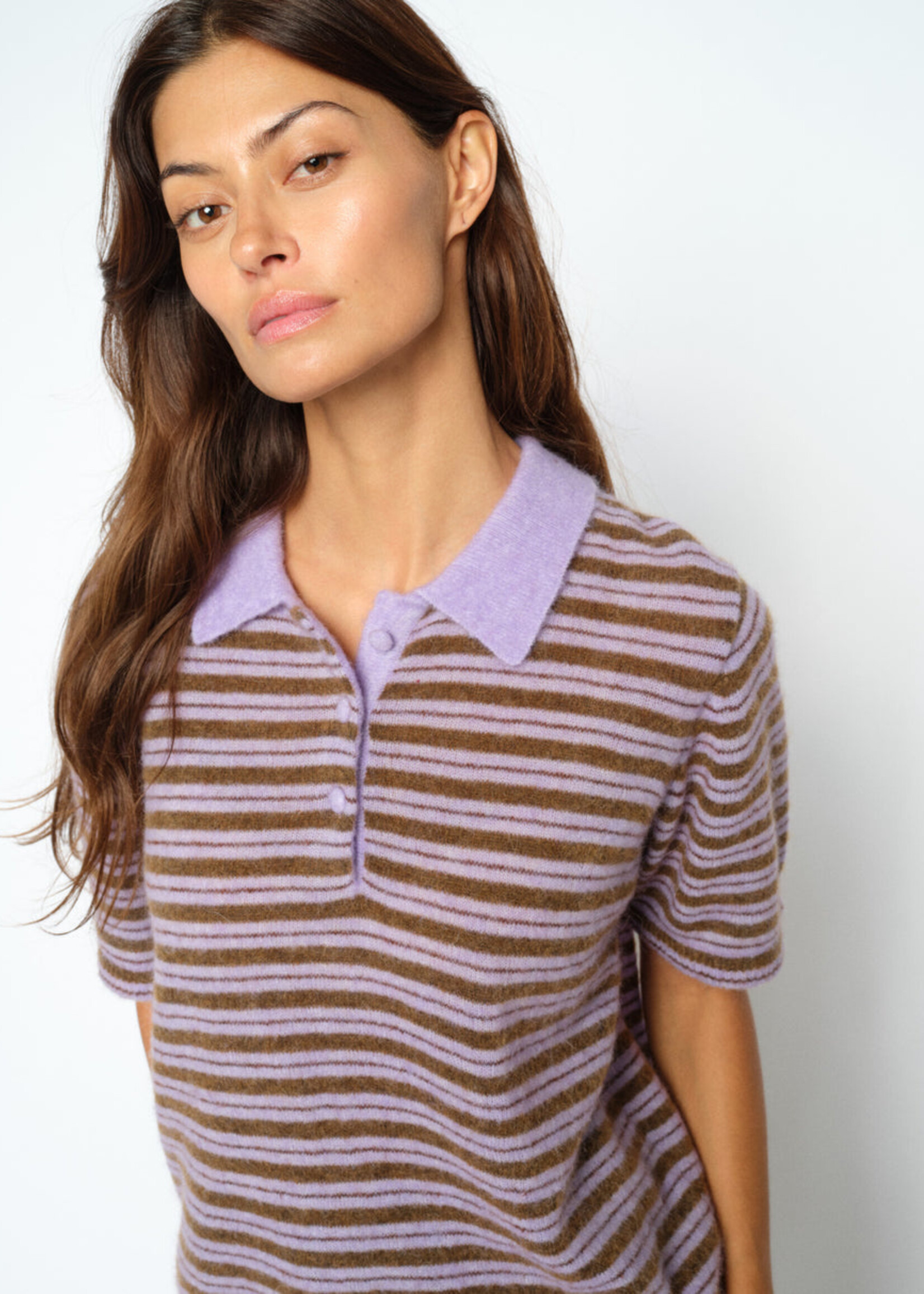 Mos Mosh Milvi SS Stripe Polo Knit