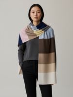 Foulard mélange de matières