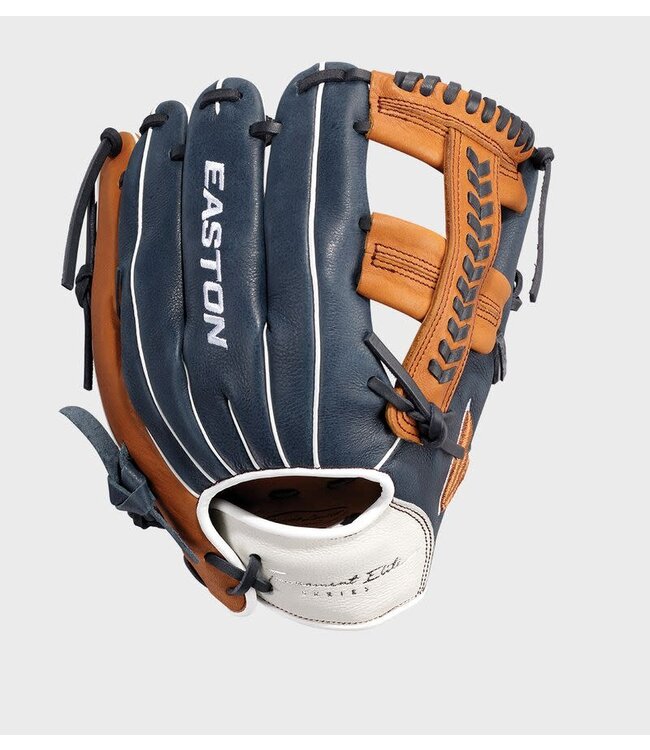 Easton EASTON TOURNAMENT ELITE SERIES BASEBALL GLOVE YOUTH 11 1/2" RHT BRAIDED SINGLE POST NAVY/TAN/WHITE