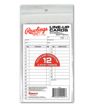Rawlings RAWLINGS LINE-UP CARDS (12 CARDS)