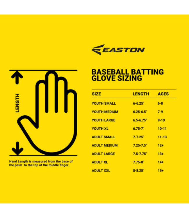 Easton YOUTH WALK-OFF ETHOS BASEBALL BATTING GLOVES
