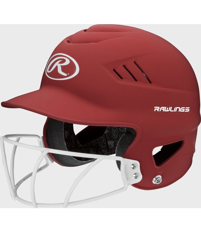 Rawlings RAWLINGS COOLFLO HIGHLIGHTER BATTING HELMET WITH FASTPITCH MASK | OSFM | MATTE