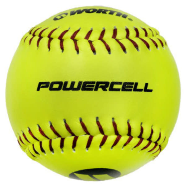 Lot De 4 Balles De Softball Worth 12 Pouces : Slow Pitch, Neuves Scellées, Jaunes