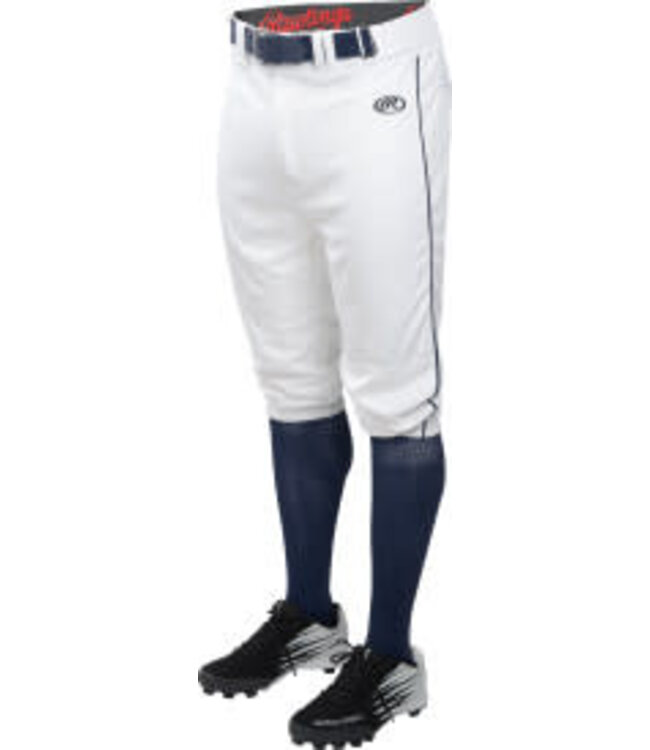 Rawlings Culotte courte Rawlings pour adulte| Blanc/bleu avec ligne marine