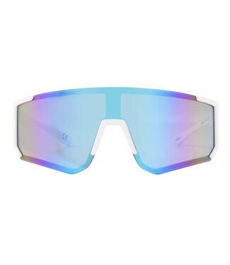 Easton Adult White/Blue Mirror Shield Sunglasses
