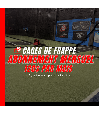 ABONNEMENT 1 MOIS/3 JETONS PAR VISITE du Lundi au Dimanche