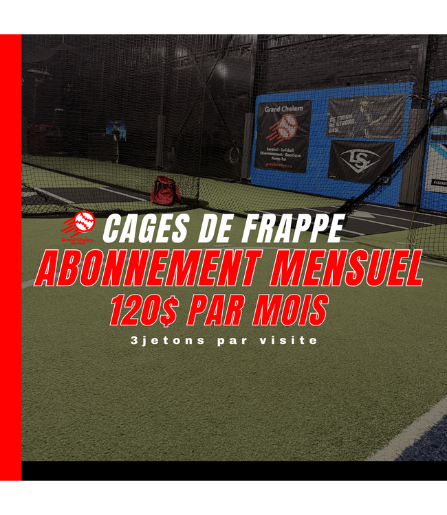 Montly membership; 3 TOKENS PER VISIT