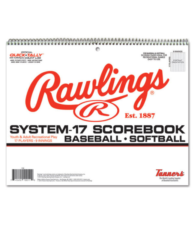 Rawlings LIVRE DE SCORE DE BASEBALL